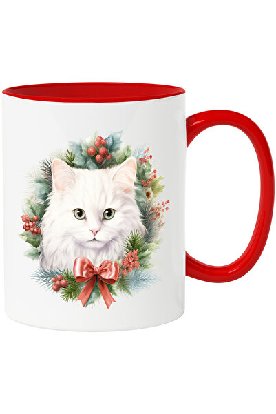 StoryGift Romania Cana cu o pisica alba serioasa | ilustratie | putin surprin...