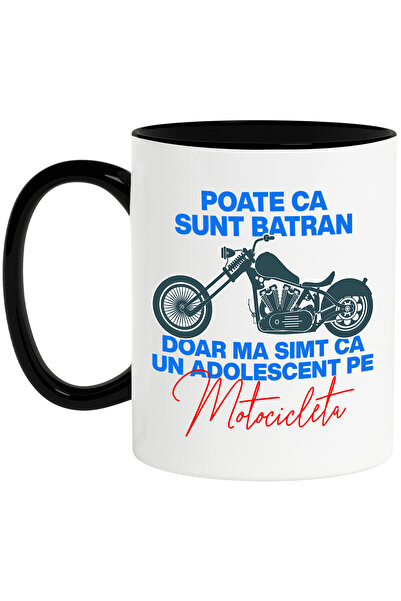 StoryGift Romania Cana cu Motocicleta vintige Clasica Pasiune Iubire Hobby Me...