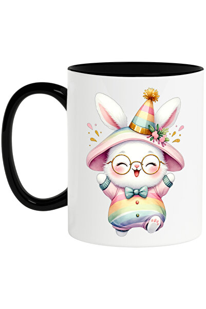 StoryGift Romania Cana cu un iepuras alb care alearga | fericit | vesel | ilu...