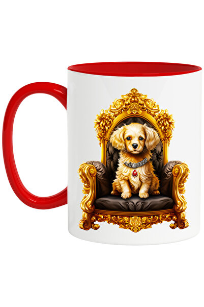 StoryGift Romania Cana cu un catel care sta pe un scaun de nobil, ilustratie,...