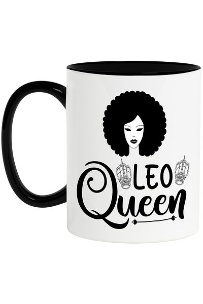 StoryGift Romania Leo zodiac sign mug, illustration, zodiac sign, astrology, symbol, sign, queen, crowns,, With ,STG