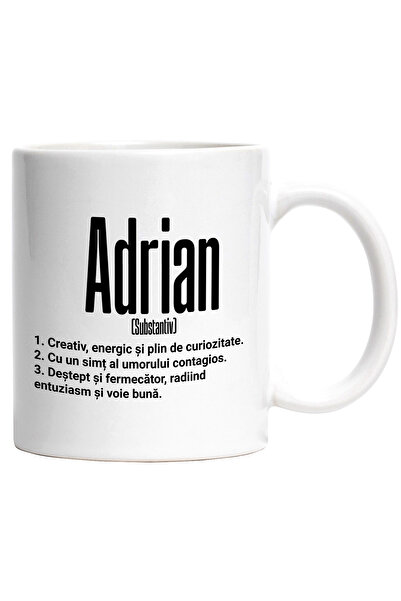 StoryGift Romania Cana Cu Numele Adrian, Cu Mesaj Motivational, Creativ, Ener...
