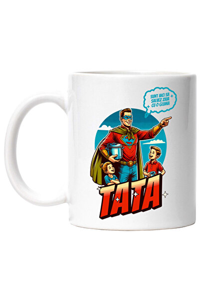 StoryGift Romania Cana cu Barbat In Costum De super erou Copii Text sunt Aici...