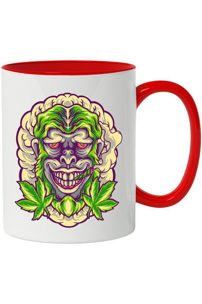 StoryGift Romania Cana Cu Gorila, Fum, Plante, Hippie, Ilustratie, Multicolor...