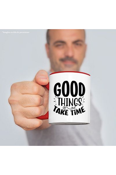 StoryGift Romania Mug with a message that good things are not done so easily/pestly, With ,STG.