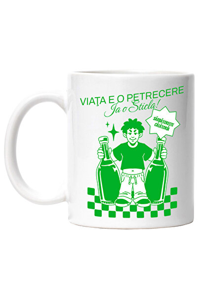 StoryGift Romania Cana Viata e o petrecere. ia o sticla barbat alcool, 330ml,...