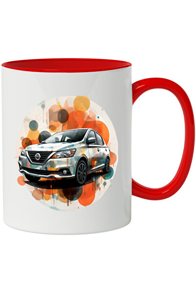 StoryGift Romania Cana Cu Masina, Nissan, Buline, Roti, Cerc, Geometric, Mult...