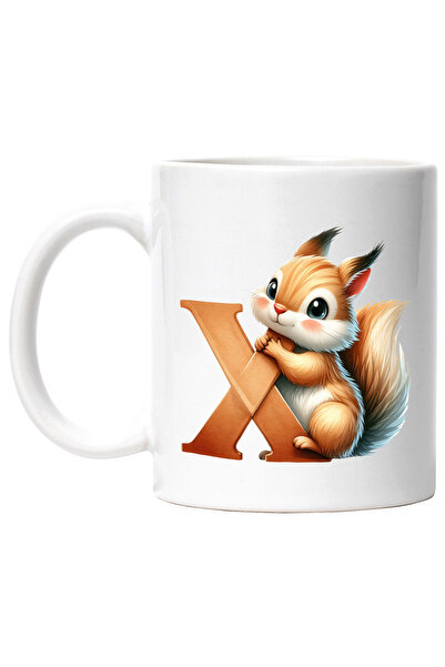 StoryGift Romania Cana cu o veverita cu litera "X", ilustratie, pentru copii,...