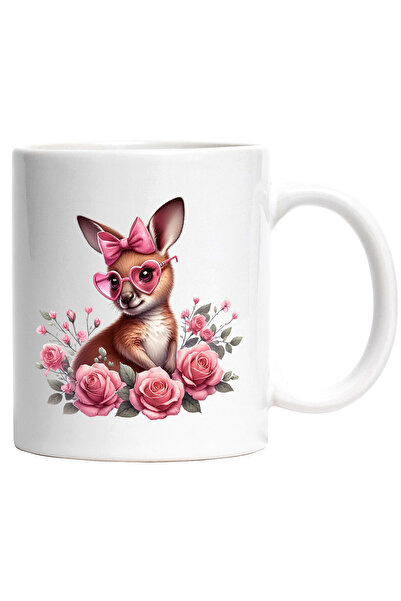 StoryGift Romania Cana cu un pui de cangur timid | ilustratie | trandafiri | ...