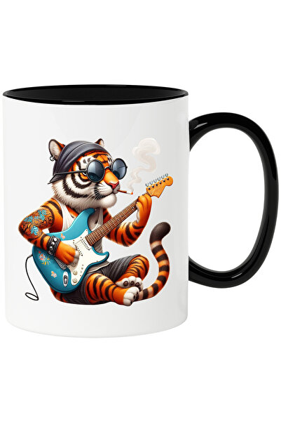 StoryGift Romania Cana cu un tigru tatuat care canta la chitara | ilustratie ...