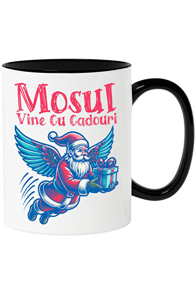 StoryGift Romania Cana cu Mos Cu aripi Inger Si cadou Colorat Text Mosu Vine ...