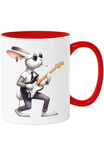 StoryGift Romania Cana cu un iepure tatuat care canta la chitara | ilustratie...