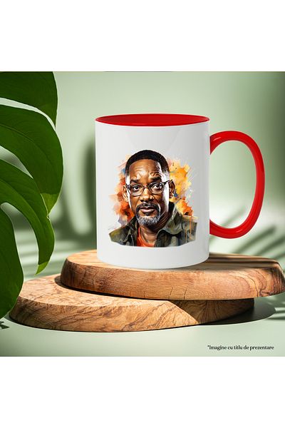 StoryGift Romania Mug With Will Smith, Actor, Singer, Rapper, Celebrity, Multicolor 330 ml, Ceramic, With ,STG