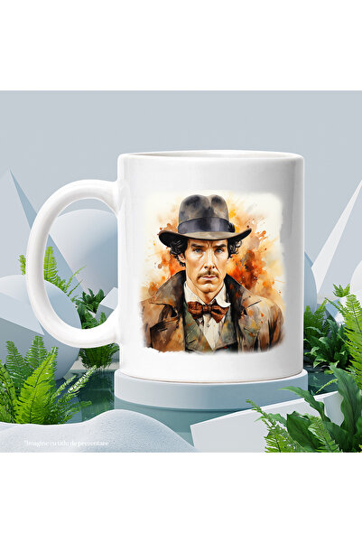 StoryGift Romania Cana Cu Benedict Cumberbatch, Sherlock, Seriale Tv, Detectiv, Multicolor 330 Ml,, Cu ,stg