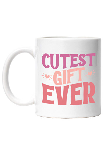 StoryGift Romania Cana cu inimioare si textul in engleza "Cutest gift ever" -...