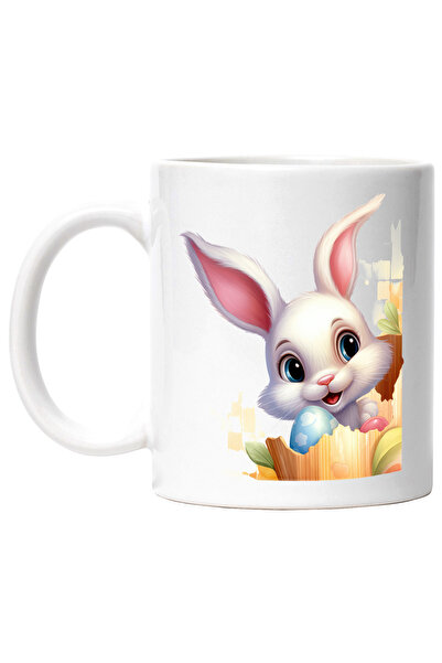 StoryGift Romania Cana cu un iepuras alb | ilustratie | oua vopsite | sarbato...
