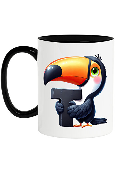 StoryGift Romania Cana cu pasarea tucan cu litera "T", ilustratie, pentru cop...