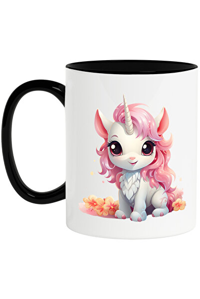 StoryGift Romania Cana cu un unicorn micut | ilustratie | floricele galbene |...