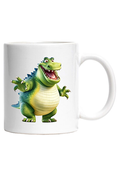 StoryGift Romania Cana cu un dinozaur verde | ilustratie | gras | obez | a ma...