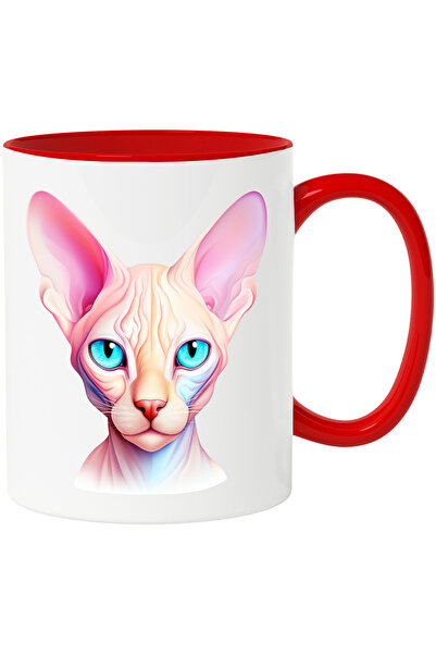 StoryGift Romania Cana cu o pisica Sfinx serioasa | ilustratie | fara blana |...