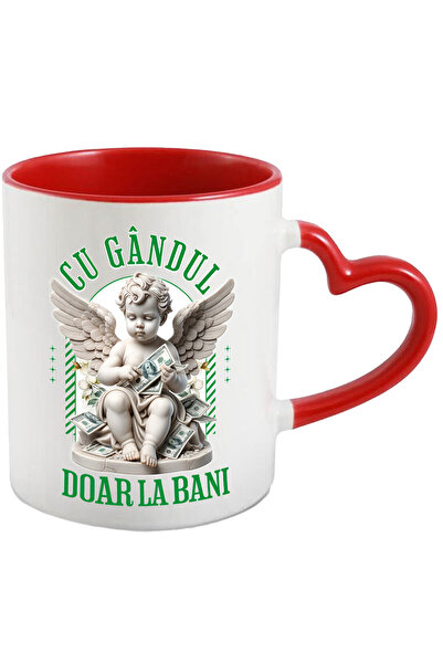 StoryGift Romania Cana cu Statuie inger bancnote bani text cu gandul doar la ...