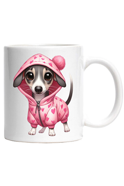 StoryGift Romania Cana cu un catelus care are un hanorac cu inimioare | ilust...