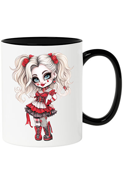 StoryGift Romania Cana cu o fata draguta in stil goth | inimioare | rochie | ...