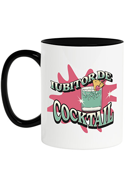 StoryGift Romania Cana Iubitor de cocktail pahar alcool petrecere, 330ml, Cer...