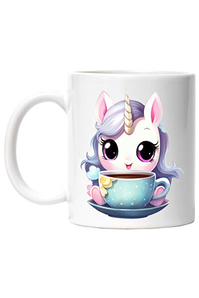 StoryGift Romania Cana cu un unicorn care sta langa o ceasca | ilustratie | c...