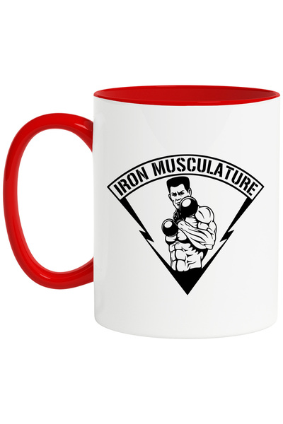 StoryGift Romania Cana cu un culturist care ridica o greutate la sala cu mesa...