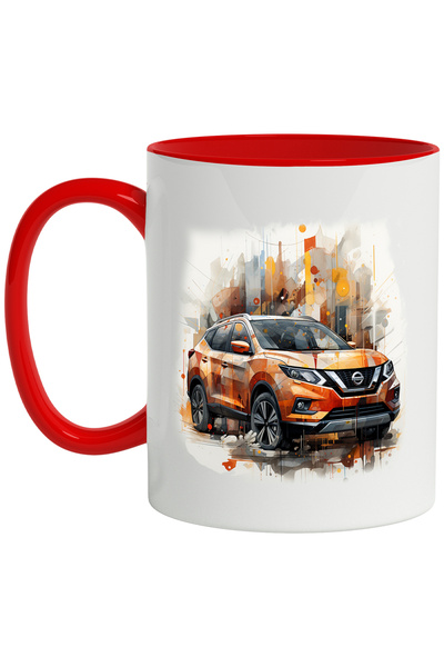 StoryGift Romania Cana Cu Masina, SUV, Nissan X-Trail, Geometric, Abstract, M...
