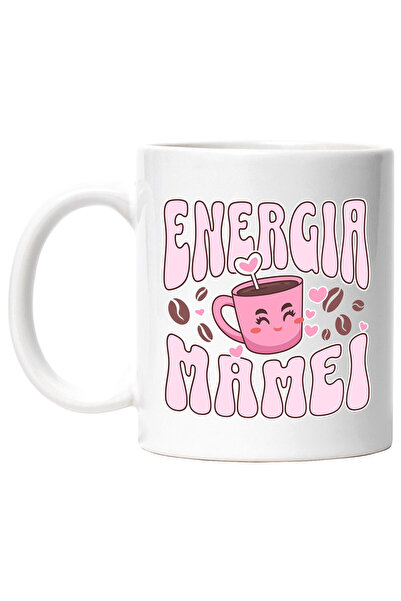 StoryGift Romania Cana cu Cana De Cafea Roz Text Energia Mamei, Familie Puter...