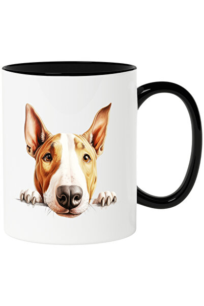 StoryGift Romania Cana cu un caine Bull Terrier care se uita cam dezamagit | ...