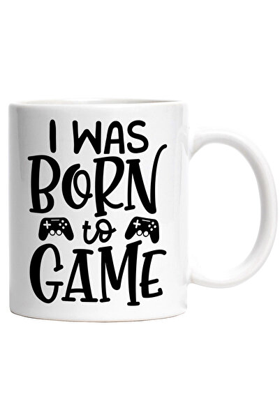 StoryGift Romania Cana cu 2 controllere si textul "M-am nascut pentru a juca"...