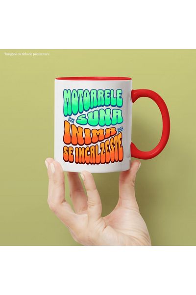 StoryGift Romania Mug engines sound heart warms car lovers, 330ml, Ceramic with Handle, With,STG.