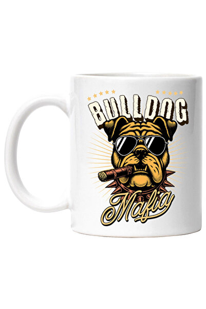 StoryGift Romania Cana cu Portret Caine Cu Trabuc stil Mafiot si Ochelari de ...