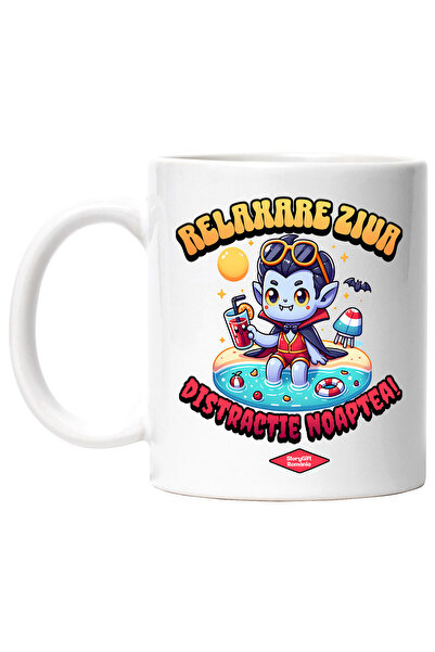 StoryGift Romania Cana Relaxare ziua, distractie noaptea! vampir plaja, 330ml...