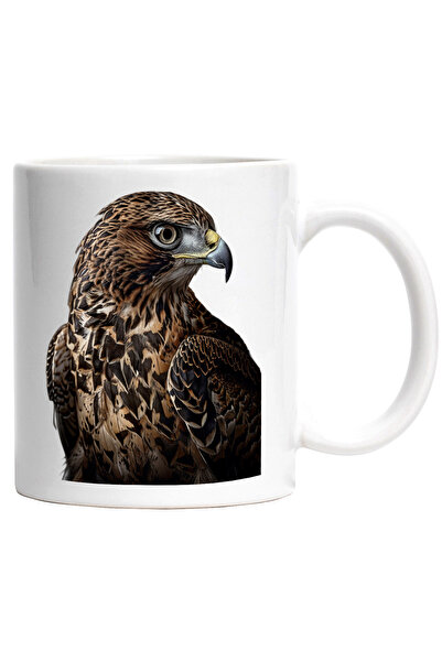 StoryGift Romania Cana cu Portret Pasare din Lateral, Pasare cu Pene Frumoas,...