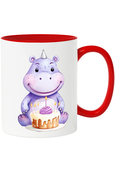 StoryGift Romania Cana cu un pui de hipopotam mov | ilustratie | fericire | a...