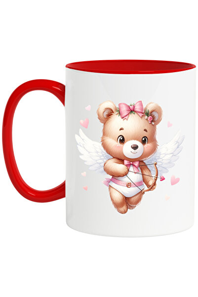 StoryGift Romania Cana cu un ursulet Cupidon | ilustratie | trage cu arcul | ...