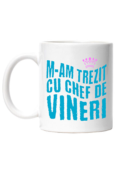 StoryGift Romania Cana cu Coroana Regala Roz Printesa Text M-am Trezit Cu Che...