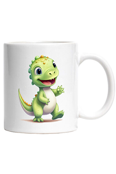 StoryGift Romania Cana cu un dinozaur verde | ilustratie | fericit | vesel | ...