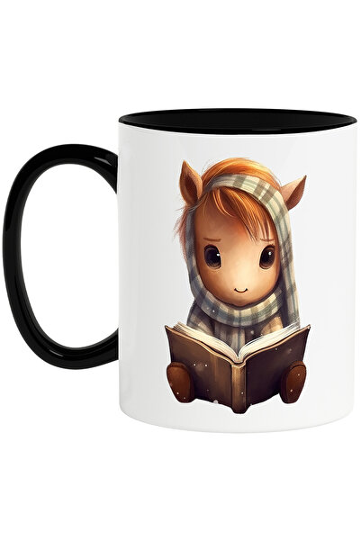 StoryGift Romania Cana cu un animalut care tine o carte deschisa si citeste |...