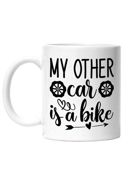 StoryGift Romania Cana cu inimioare si mesajul "Cealalta masina a mea este bi...