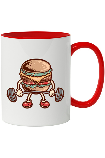 StoryGift Romania Cana Cu Burger, Mancare, Fast Food, Greutati, Sport, Gym, M...