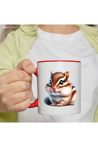 StoryGift Romania Mug with a playful baby squirrel | illustration | curious | surprised | childhood |, With ,STG