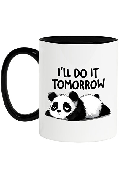 StoryGift Romania Cana cu un urs panda cu mesajul "I'll do it tomorrow", ilus...
