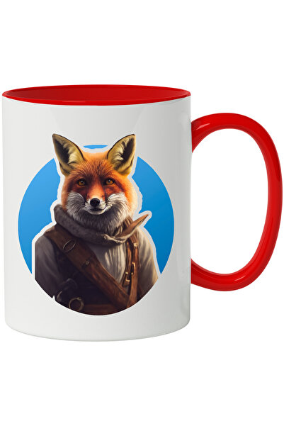 StoryGift Romania Cana Cu Vulpe, Vesta, SF, Guler, Animal, Multicolor 330 ml,...