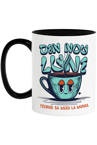 StoryGift Romania Cana cana de cafea din nou luni trebuie sa merg la munca, 3...