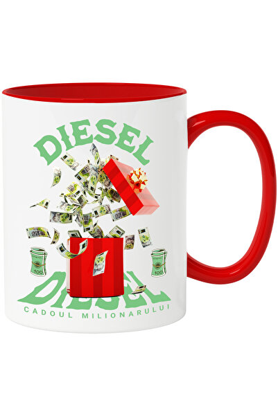 StoryGift Romania _Diesel_ Mug - Millionaire's Gift, 330ml, Ceramic with Red ...